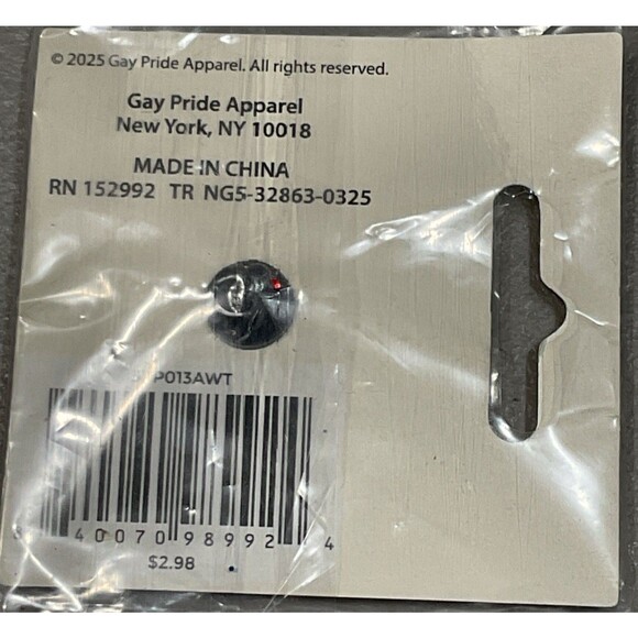 Rainbow Pride Metal And Enamel Heart Shape Pin - Picture 2 of 2